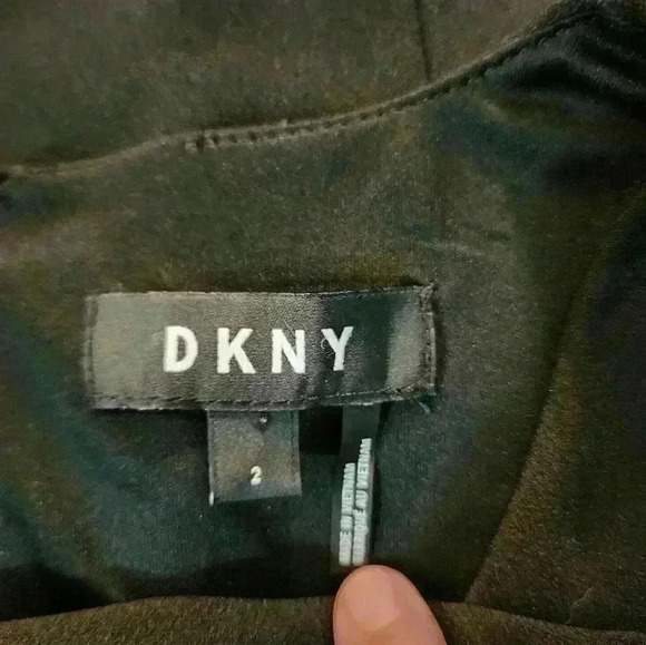 DKNY Black 3/4 Sleeve Dress Size 2 - Picture 5 of 6